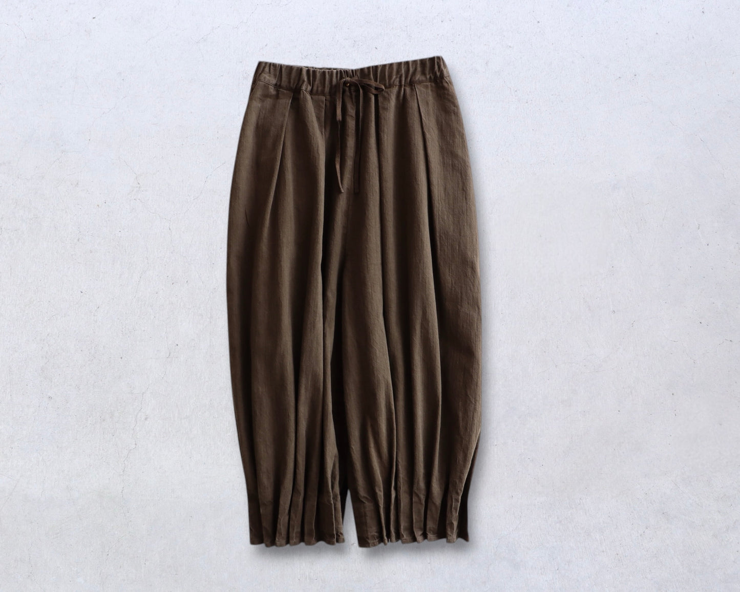 ジンバブエコットン プリーツパンツ