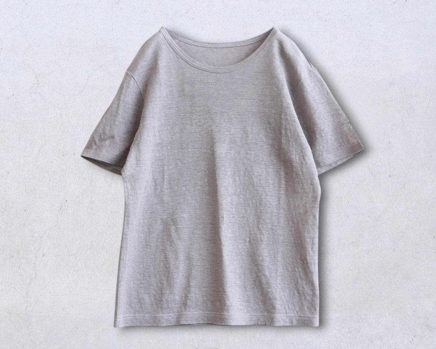 麻  プレーンカットソー