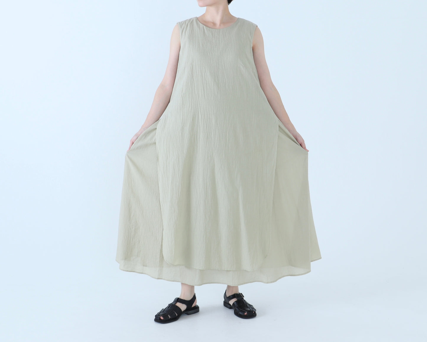 【NEW】綿ローン レイヤードドレス