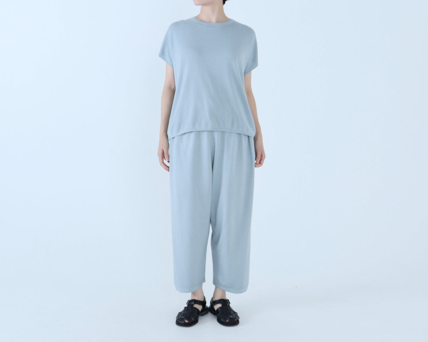 【NEW】バンブーコットン 8分丈ニットパンツ