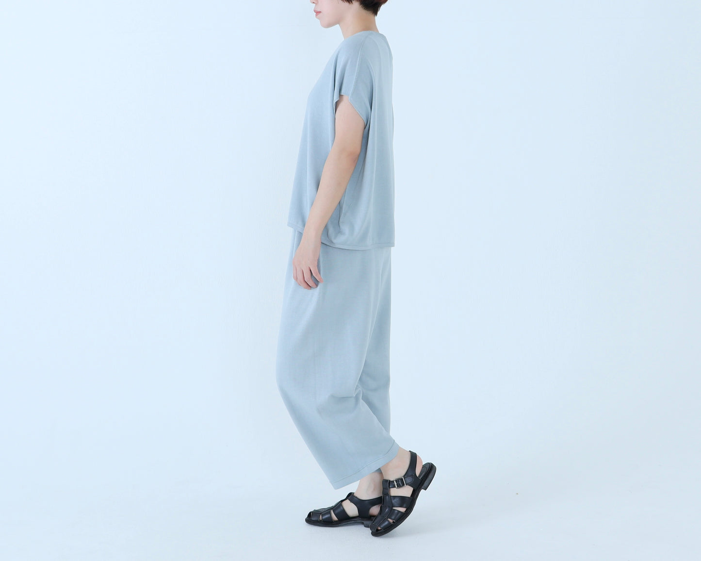 【NEW】バンブーコットン 8分丈ニットパンツ
