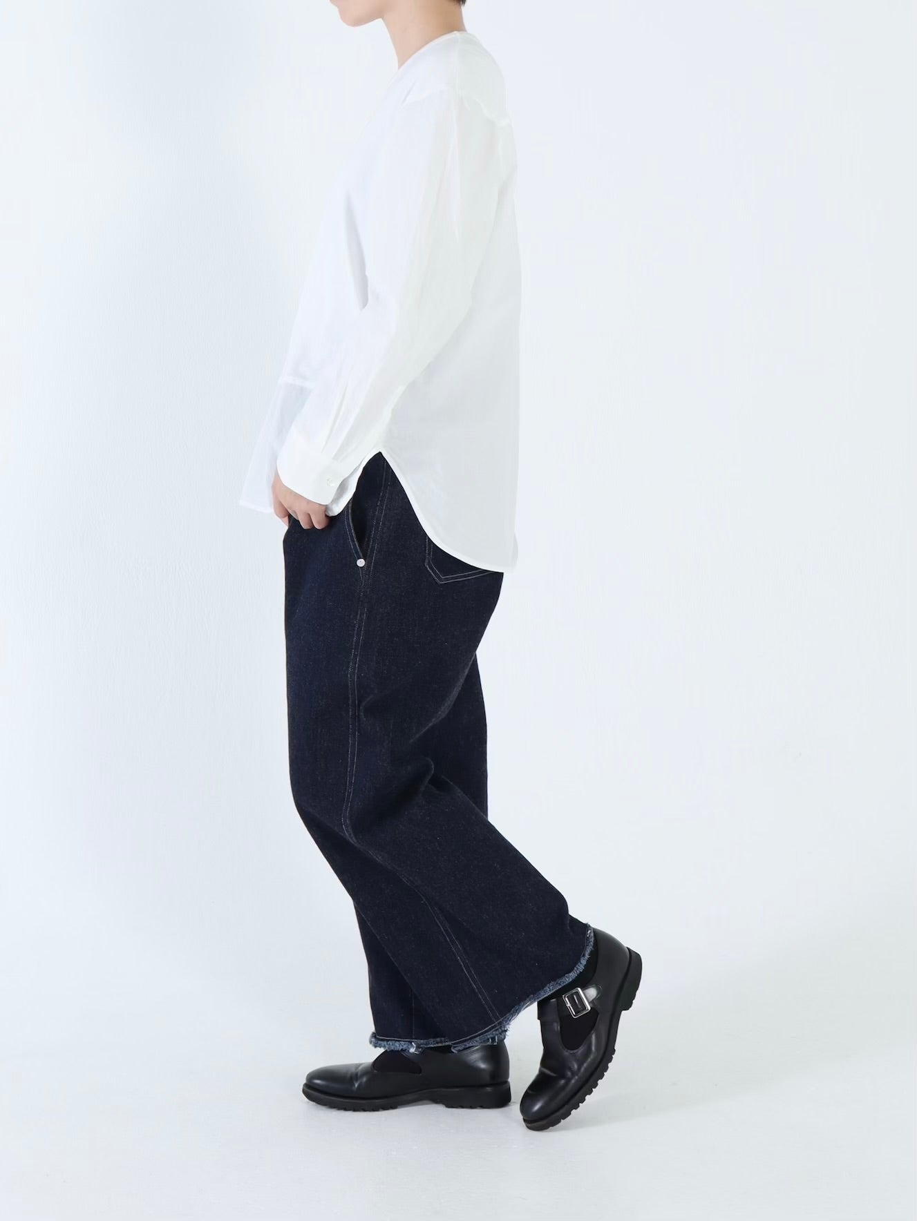 【NEW】綿スムース×綿近江晒 シャツスリーブカットソー