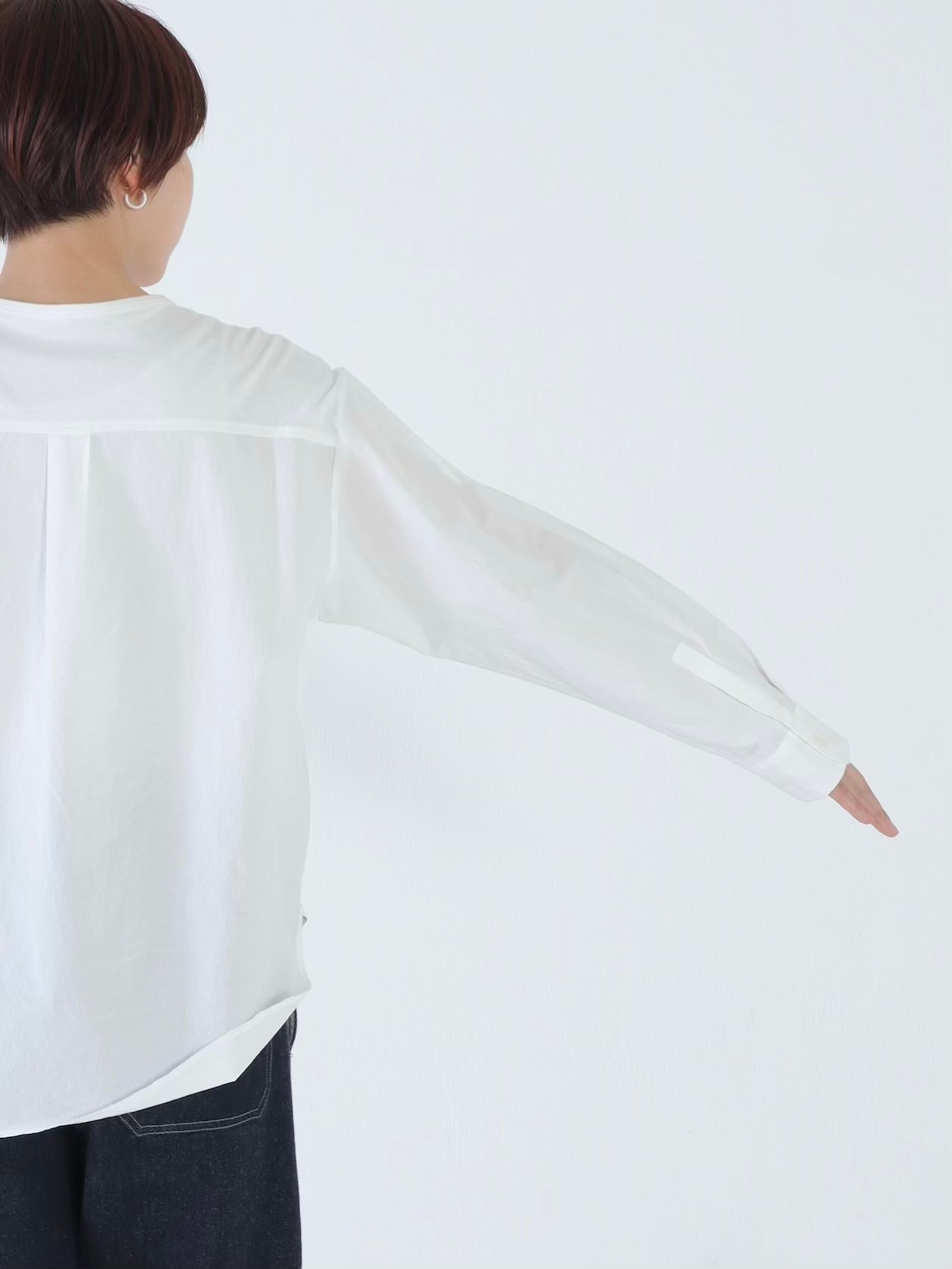 【NEW】綿スムース×綿近江晒 シャツスリーブカットソー