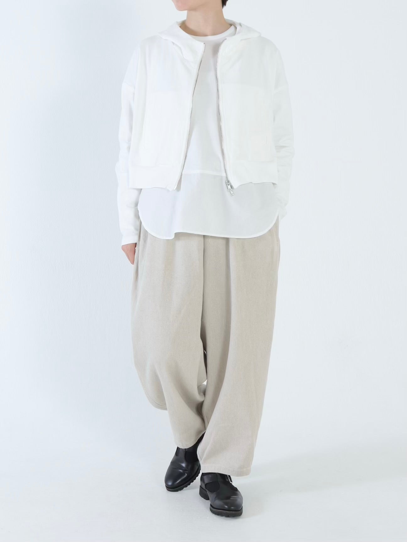 【NEW】綿スムース×綿近江晒 シャツスリーブカットソー