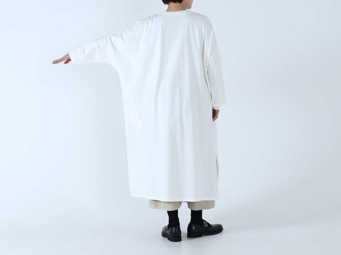 【NEW】綿カットソー ワイドトレーナーワンピース
