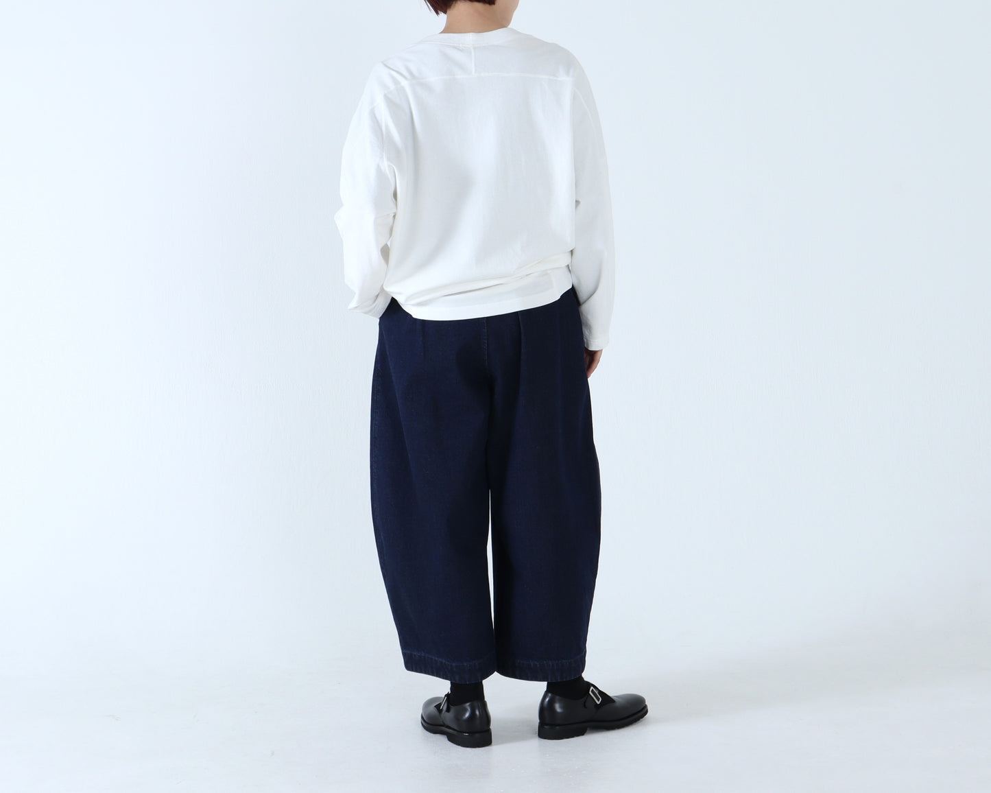 綿カットソー サイドリブトレーナー