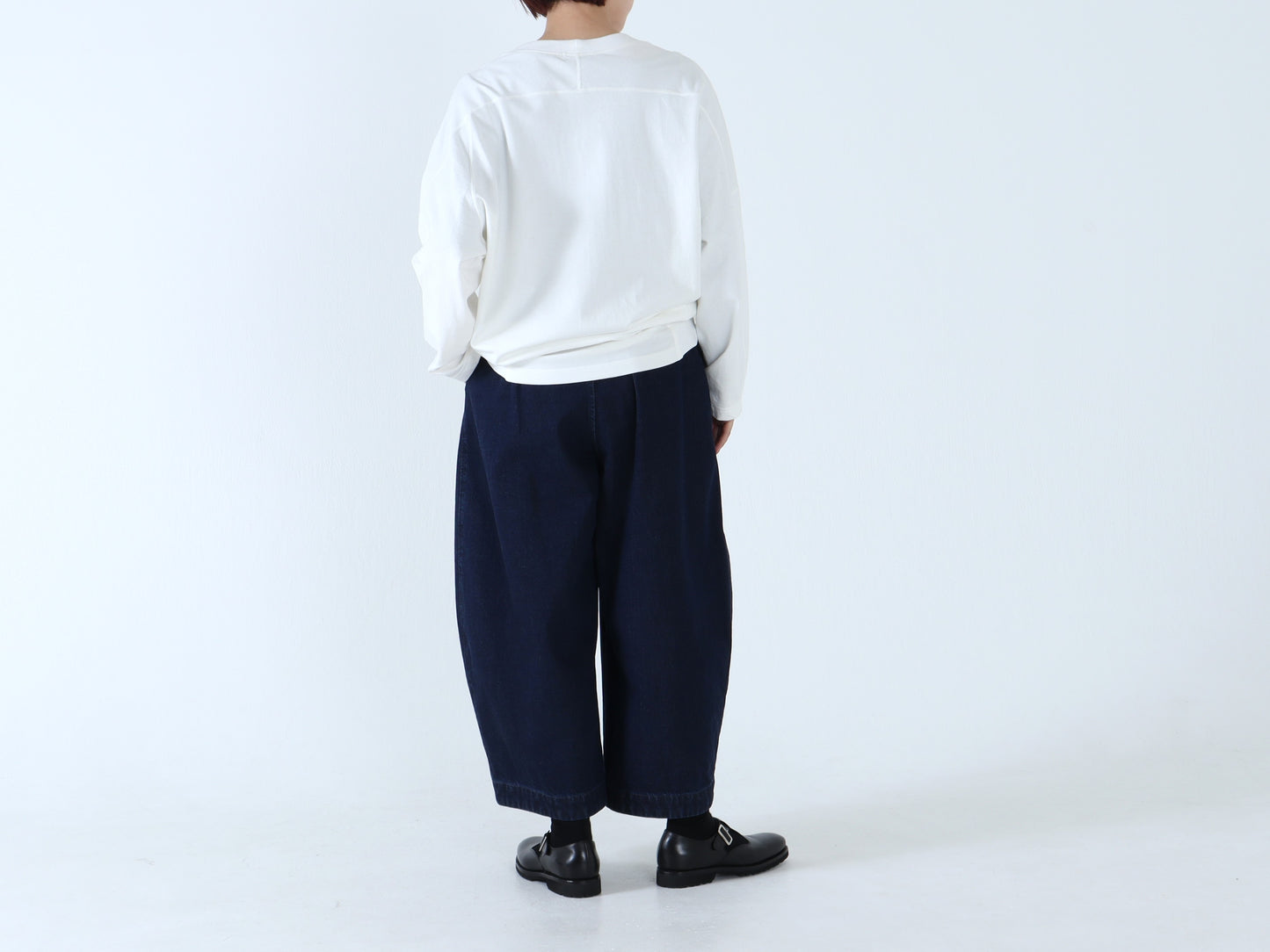 綿カットソー サイドリブトレーナー