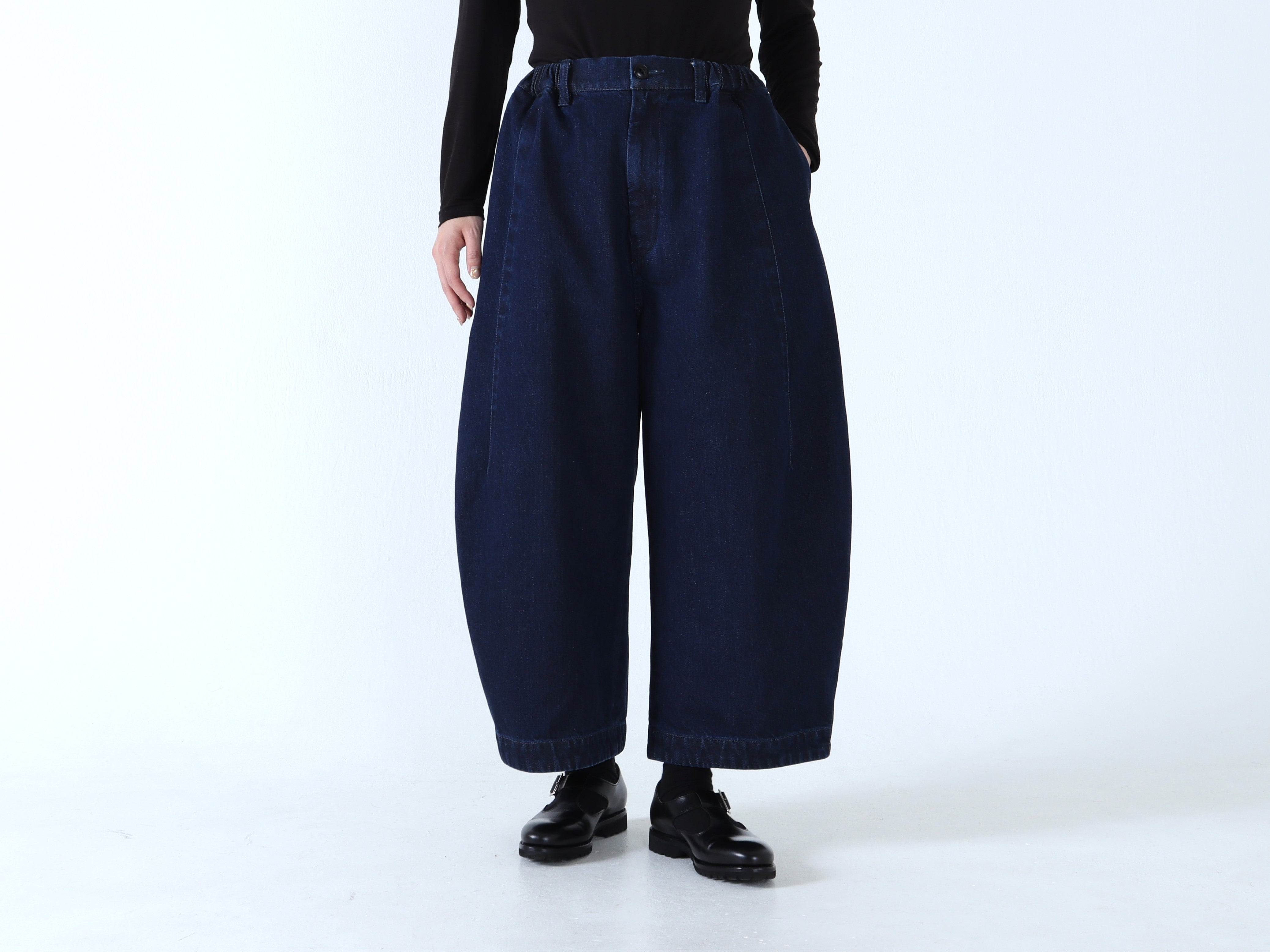 FACTORY 綿インディゴ染めサイドポケットバルーンパンツ FACTORY 綿インディゴ染めサイドポケットバルーンパンツ FACTORY