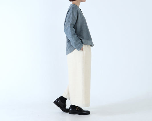 綿麻Wガーゼ×綿麻 ドルマンブラウス