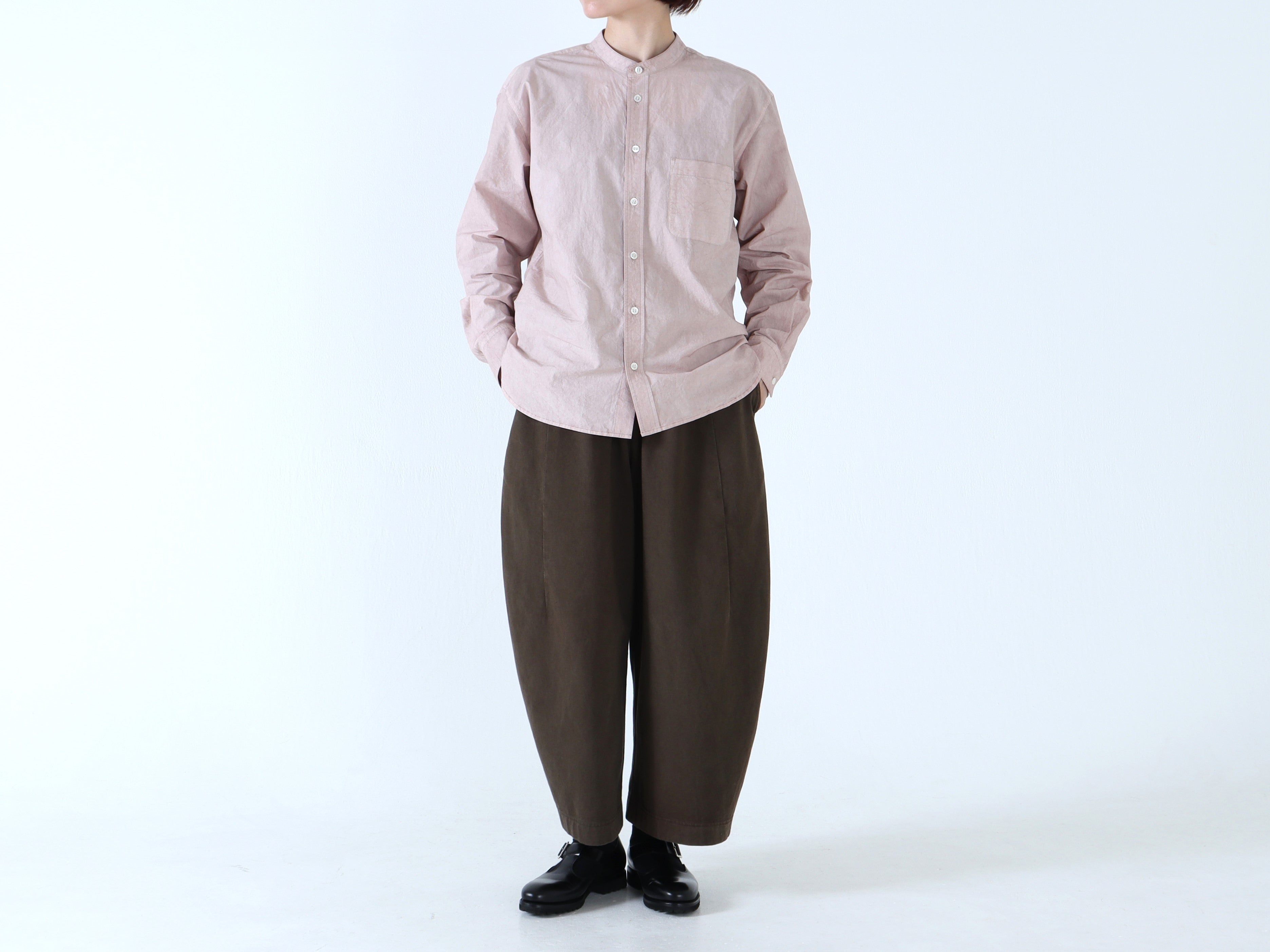 綿近江晒 スタンドカラーシャツ – factory