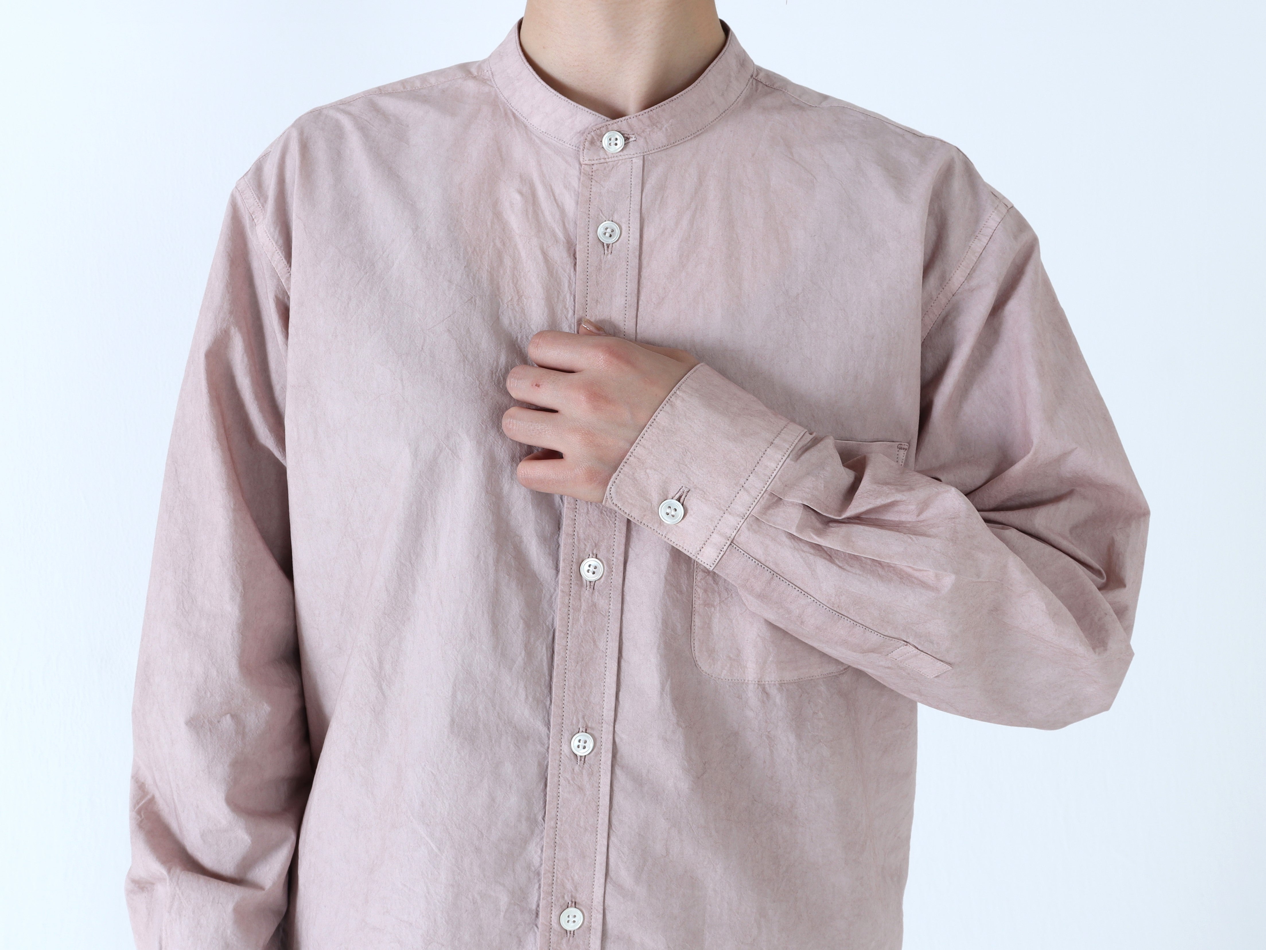 綿近江晒 スタンドカラーシャツ – factory