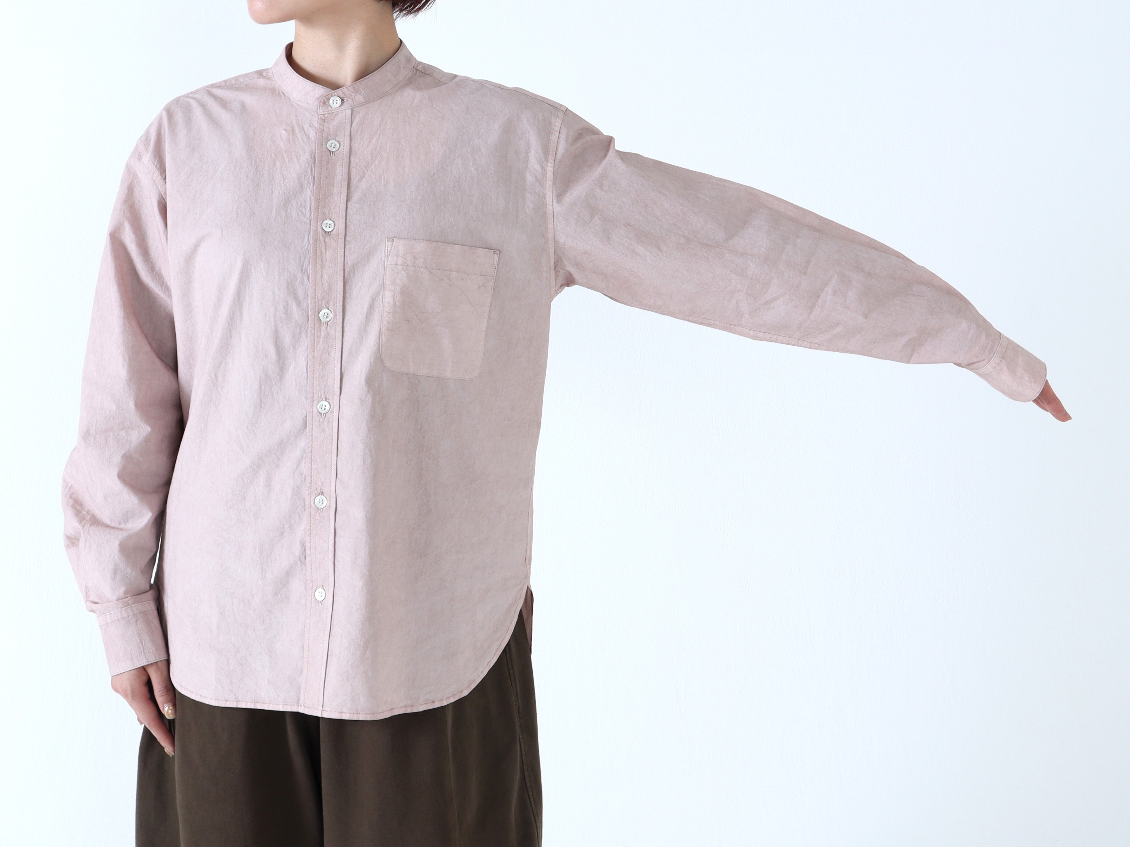 綿近江晒 スタンドカラーシャツ – factory