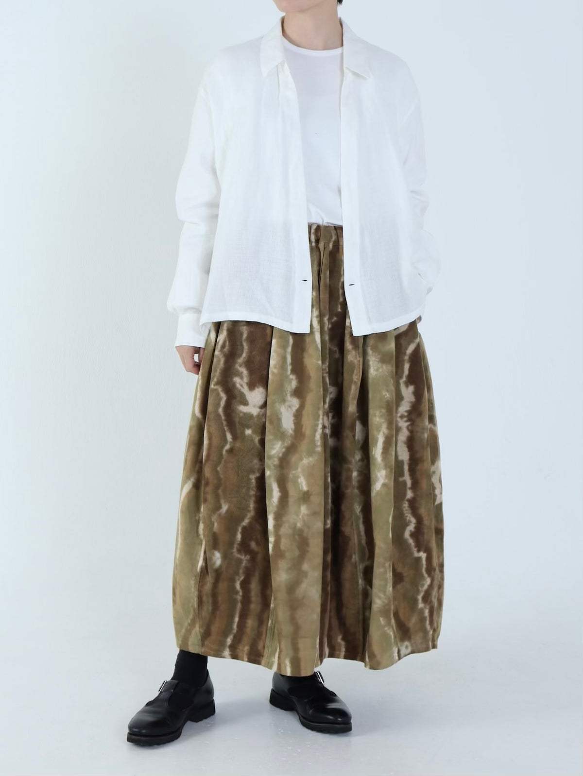 【NEW】綿麻Wガーゼ カシュクールシャツ