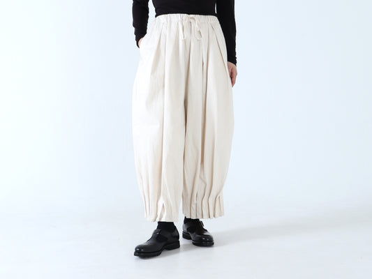 ジンバブエコットン プリーツパンツ