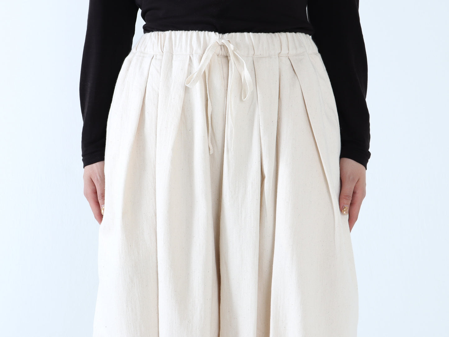 ジンバブエコットン プリーツパンツ