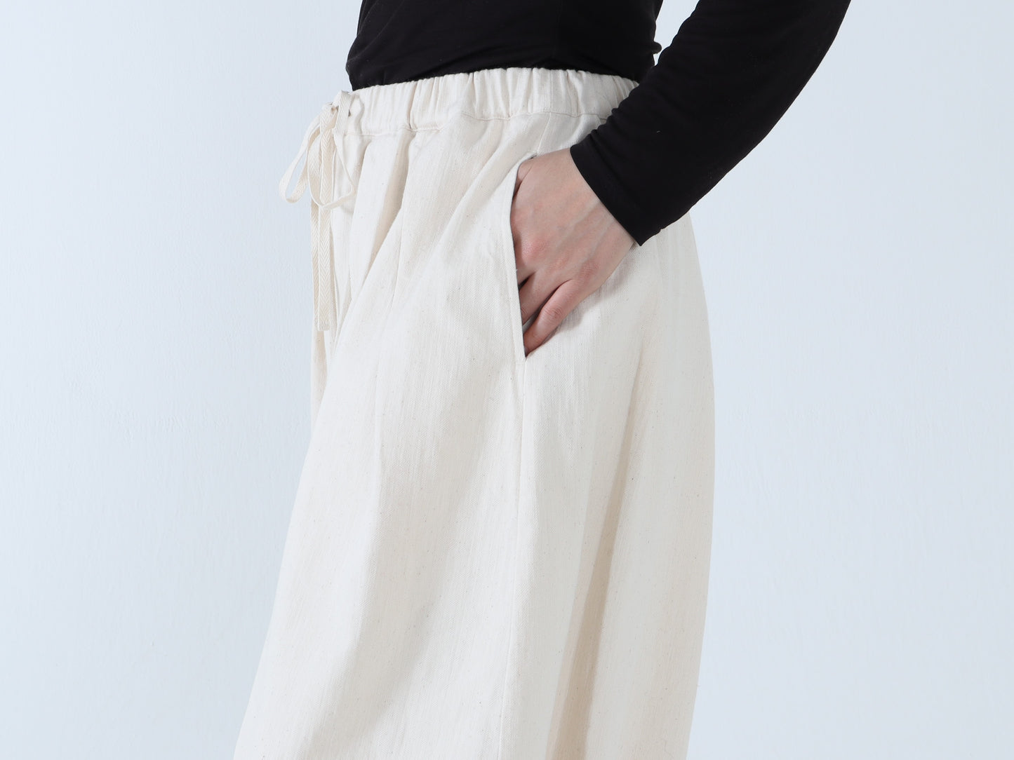 ジンバブエコットン プリーツパンツ