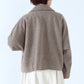 【NEW】ウールやぶれ織 ドルマンショートコート