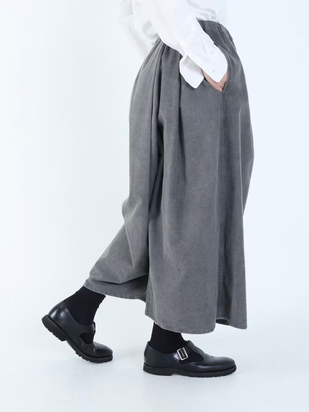 【NEW】綿ネル タックキュロットパンツ