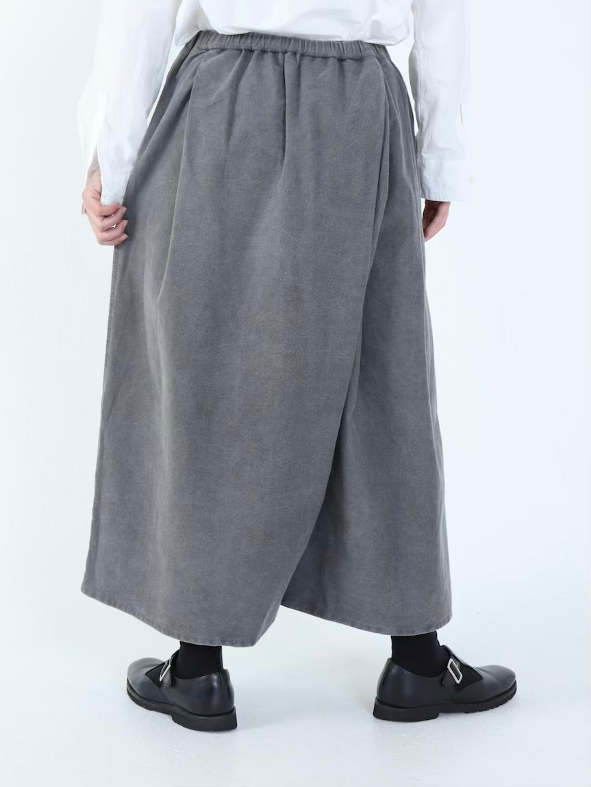 【NEW】綿ネル タックキュロットパンツ