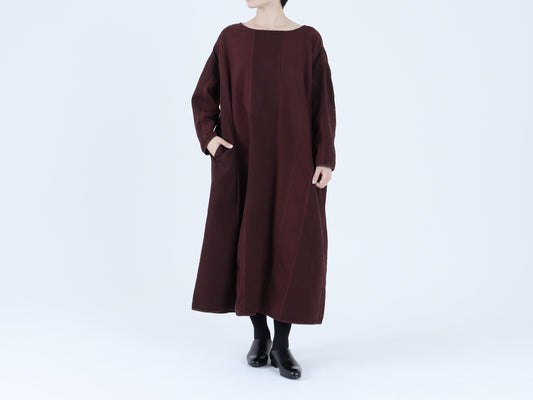 綿麻デニム×綿ネル×綿 HAGIHAGIワンピース