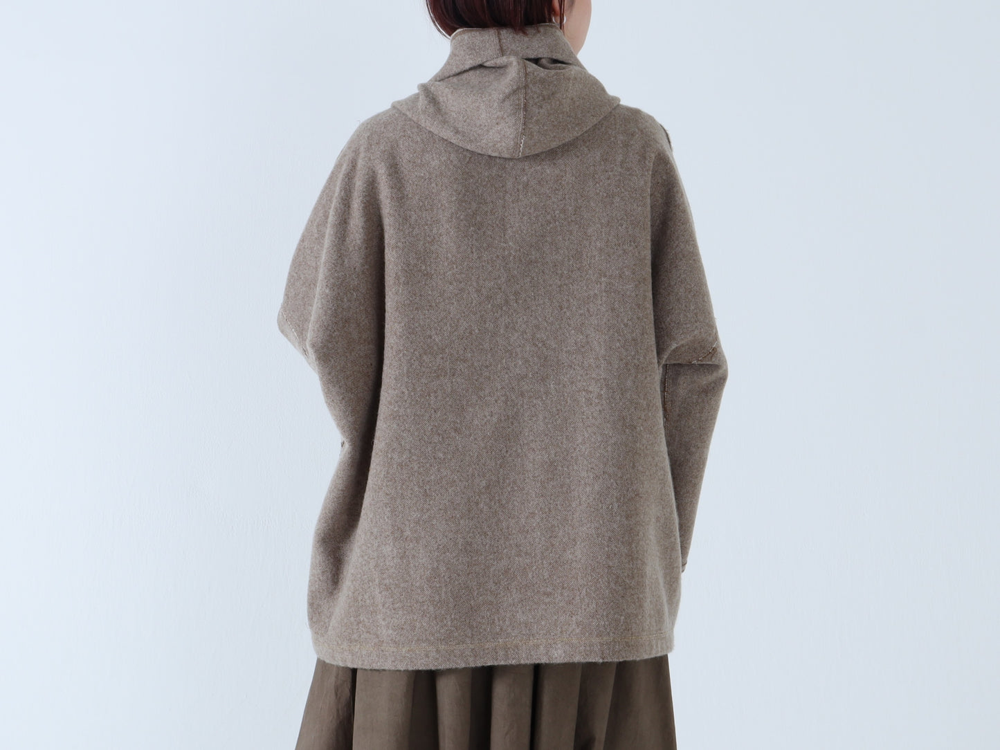 【NEW】ウールやぶれ織 ショールコート