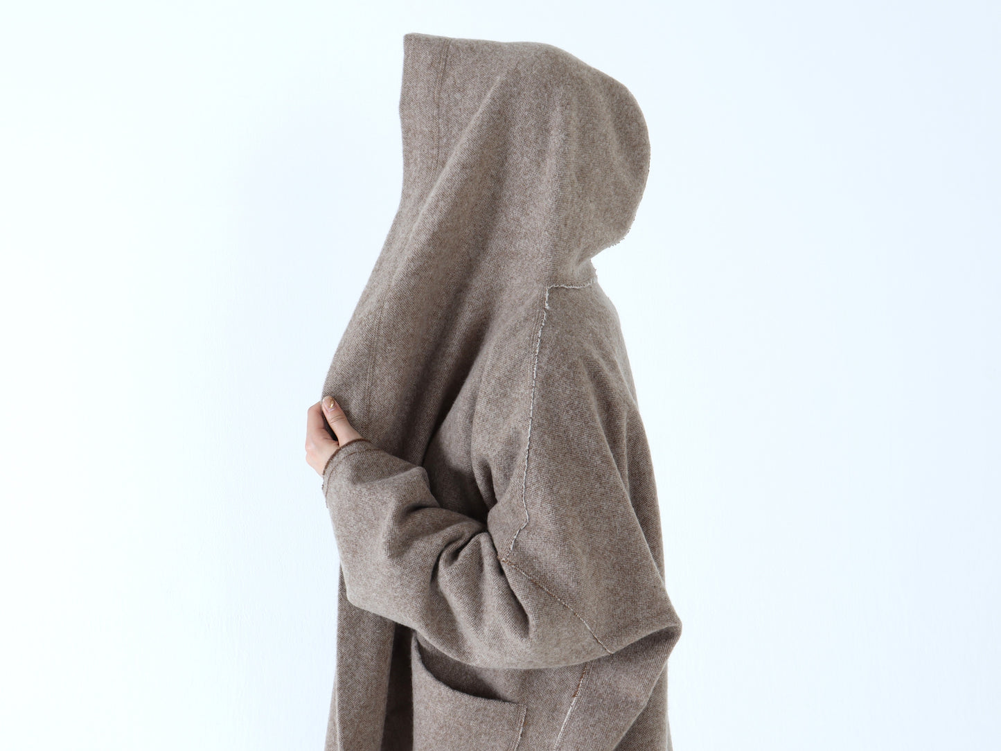 【NEW】ウールやぶれ織 ショールコート