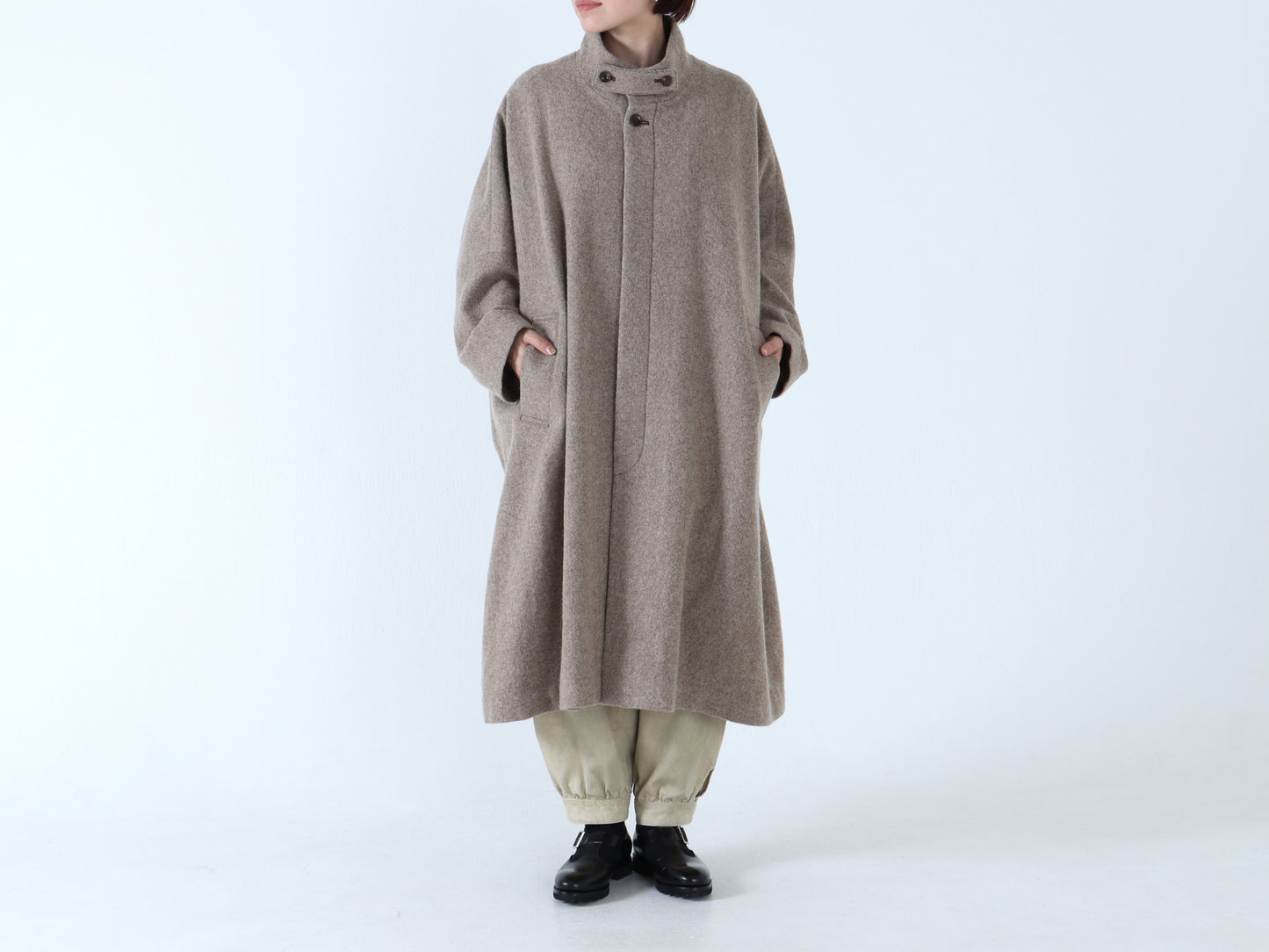 【NEW】ウールやぶれ織 オーバーコート