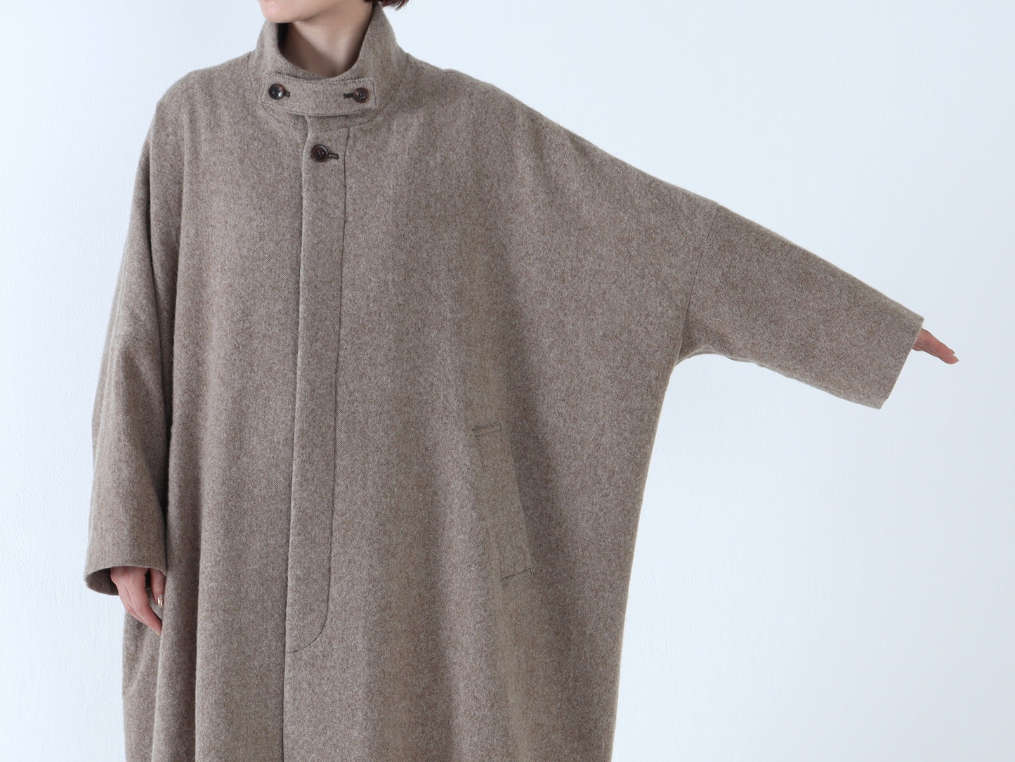 【NEW】ウールやぶれ織 オーバーコート