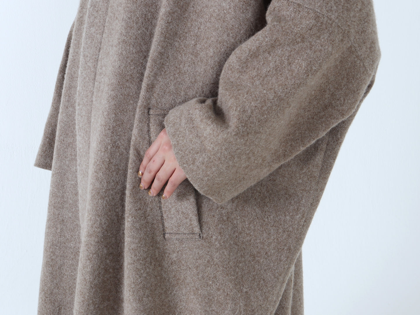 【NEW】ウールやぶれ織 オーバーコート