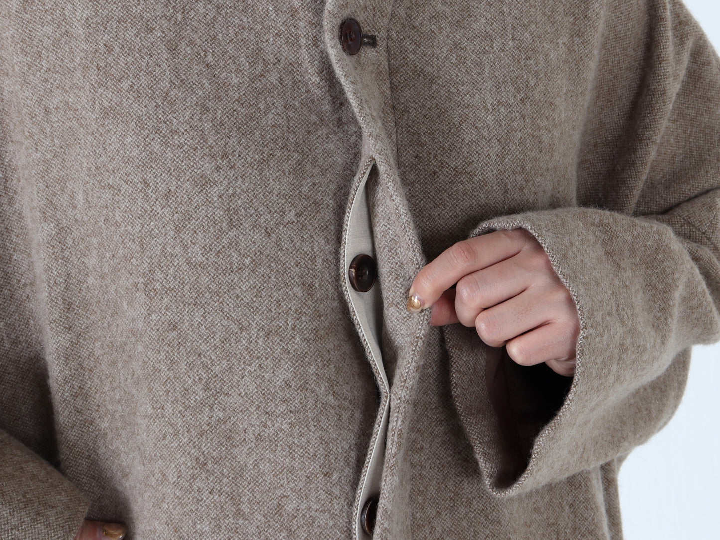 【NEW】ウールやぶれ織 オーバーコート