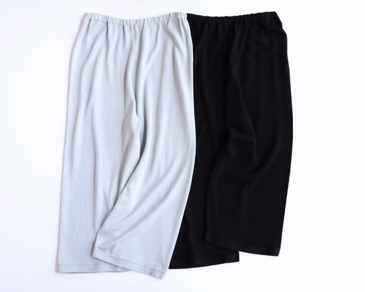 バンブーコットン 8分丈ニットパンツ