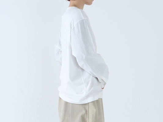 【NEW】綿スムース×綿近江晒 シャツスリーブカットソー