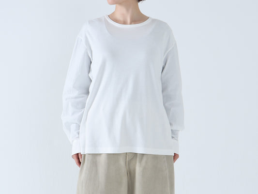 【NEW】綿スムース×綿近江晒 シャツスリーブカットソー