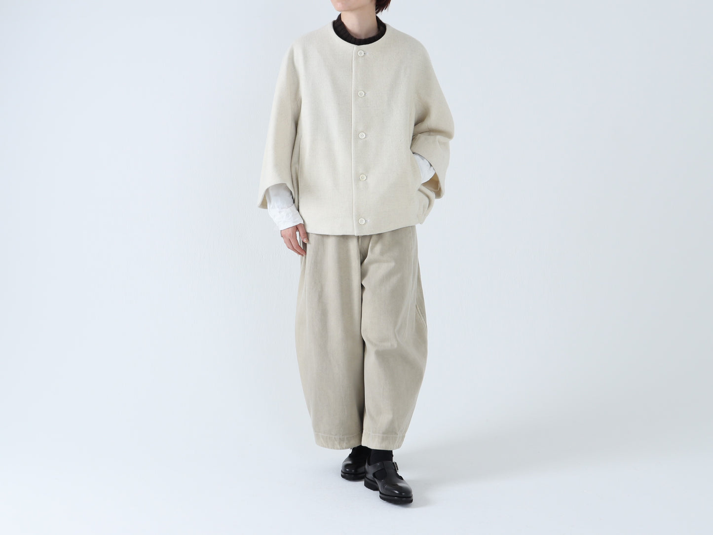 【NEW】綿デニム コクーンワイドパンツ