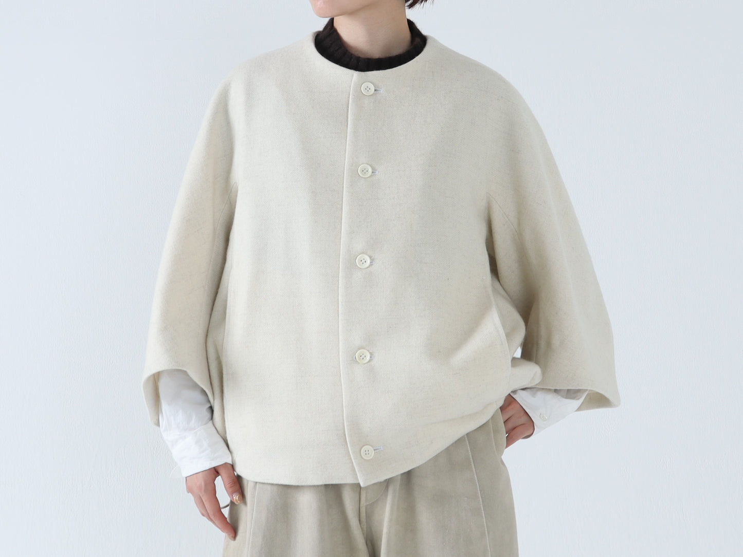 【NEW】ウールへリンボン パラシュートコート