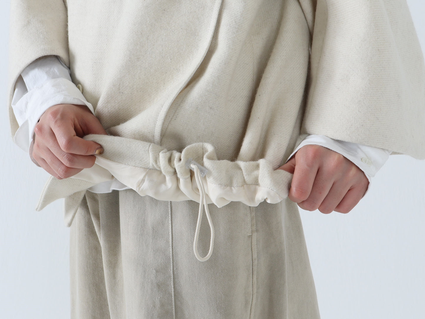 【NEW】ウールへリンボン パラシュートコート