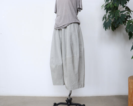 綿麻 キュービックパンツ