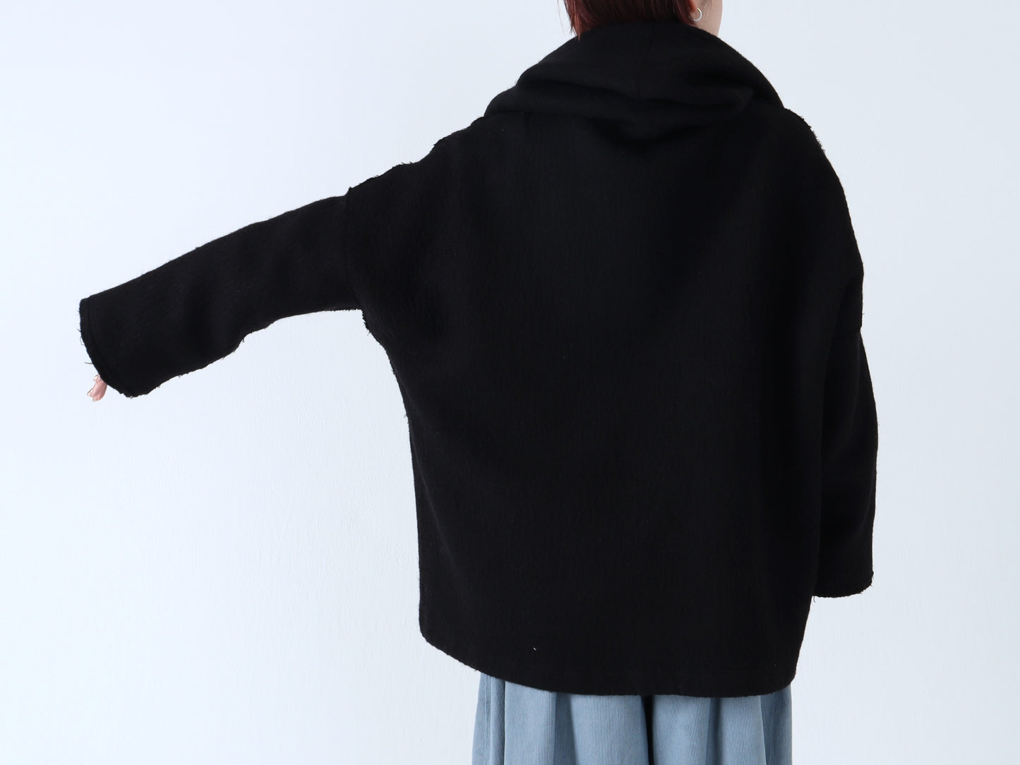 【NEW】縮絨ウール ショールコート