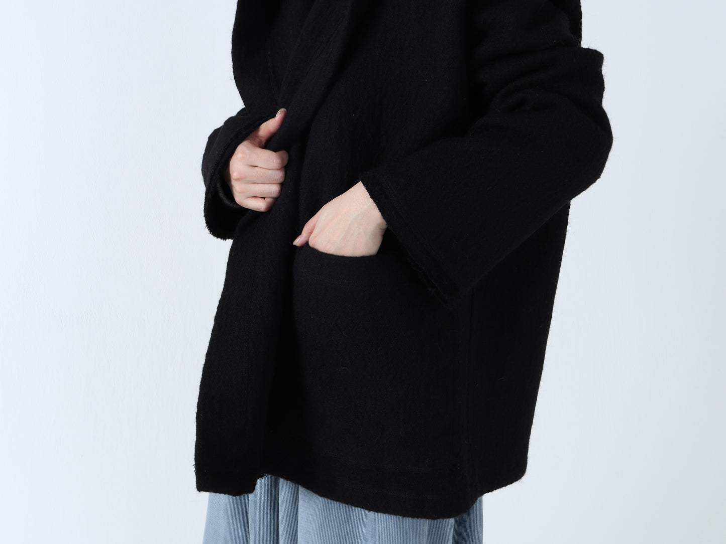 【NEW】縮絨ウール ショールコート