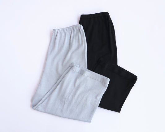 バンブーコットン 8分丈ニットパンツ