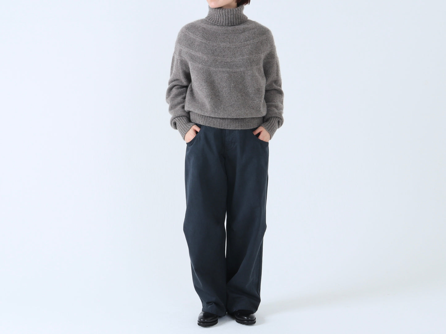 【NEW】綿デニム ロールアップパンツ