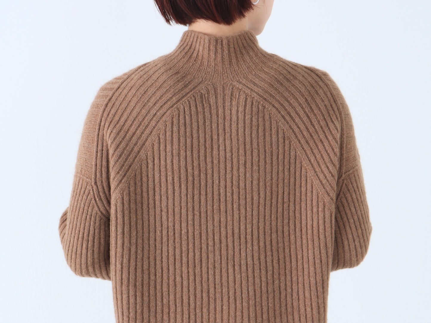 【NEW】ベビーキャメル リブハイネックセーター
