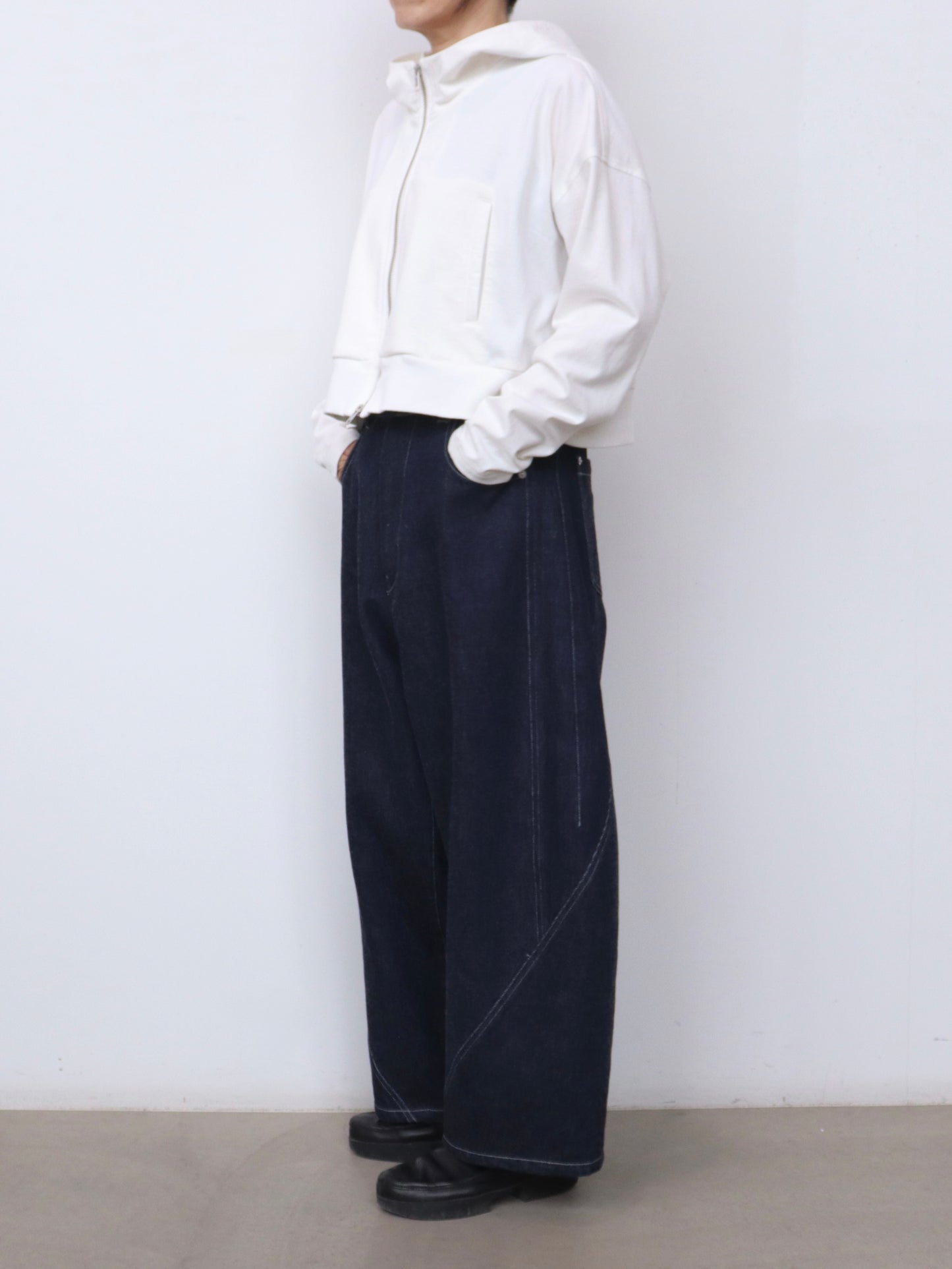 【NEW】綿デニム コクーンワイドパンツ