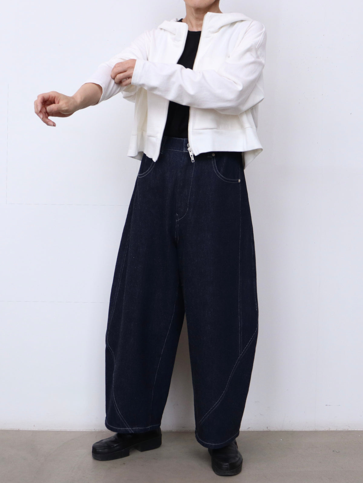 【NEW】綿デニム コクーンワイドパンツ