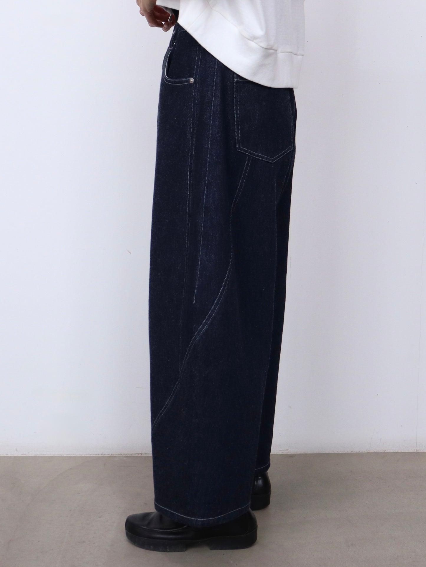 【NEW】綿デニム コクーンワイドパンツ