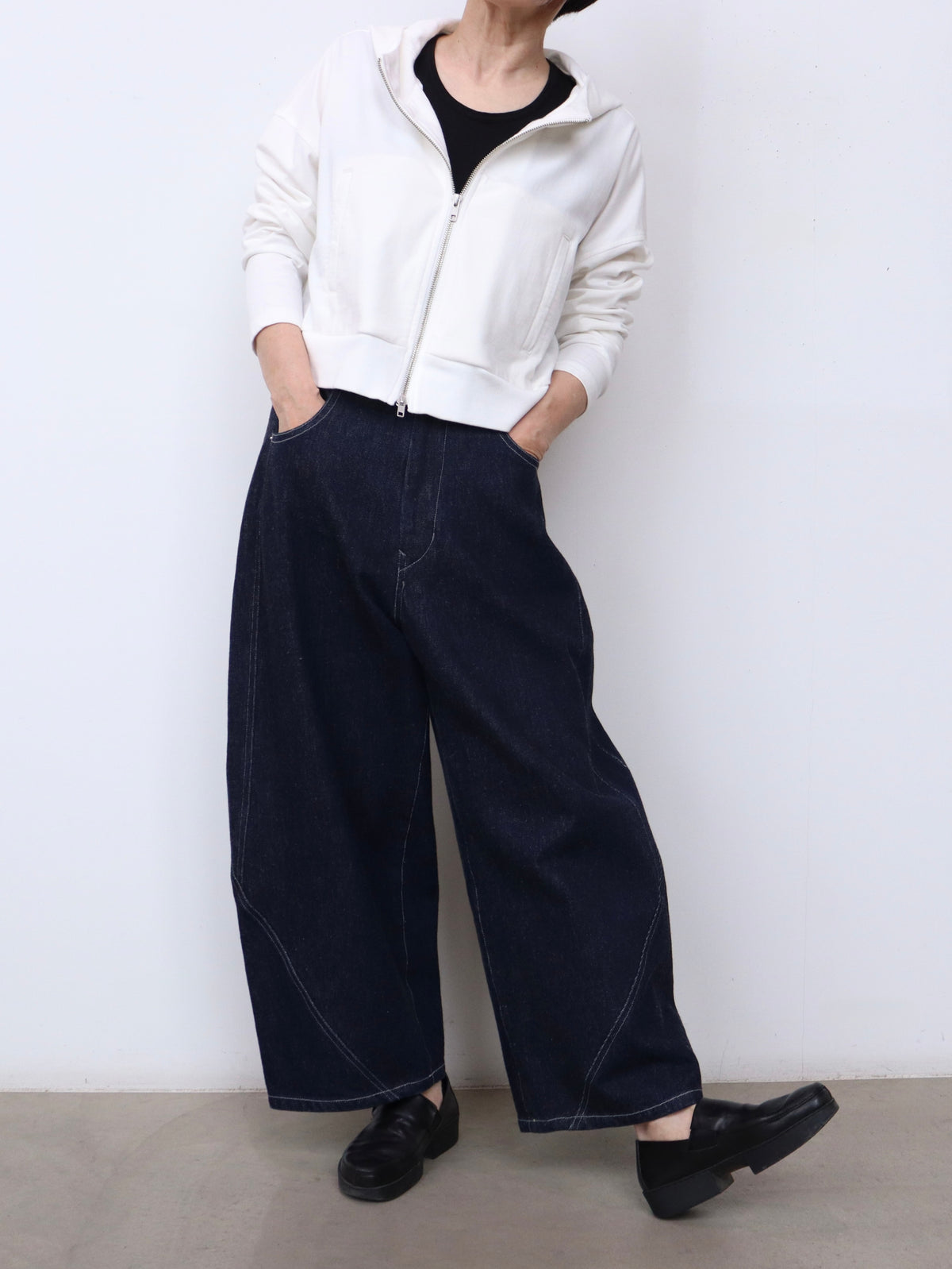【NEW】綿デニム コクーンワイドパンツ