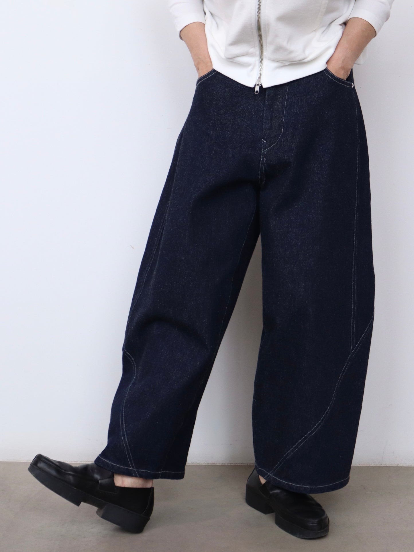 【NEW】綿デニム コクーンワイドパンツ
