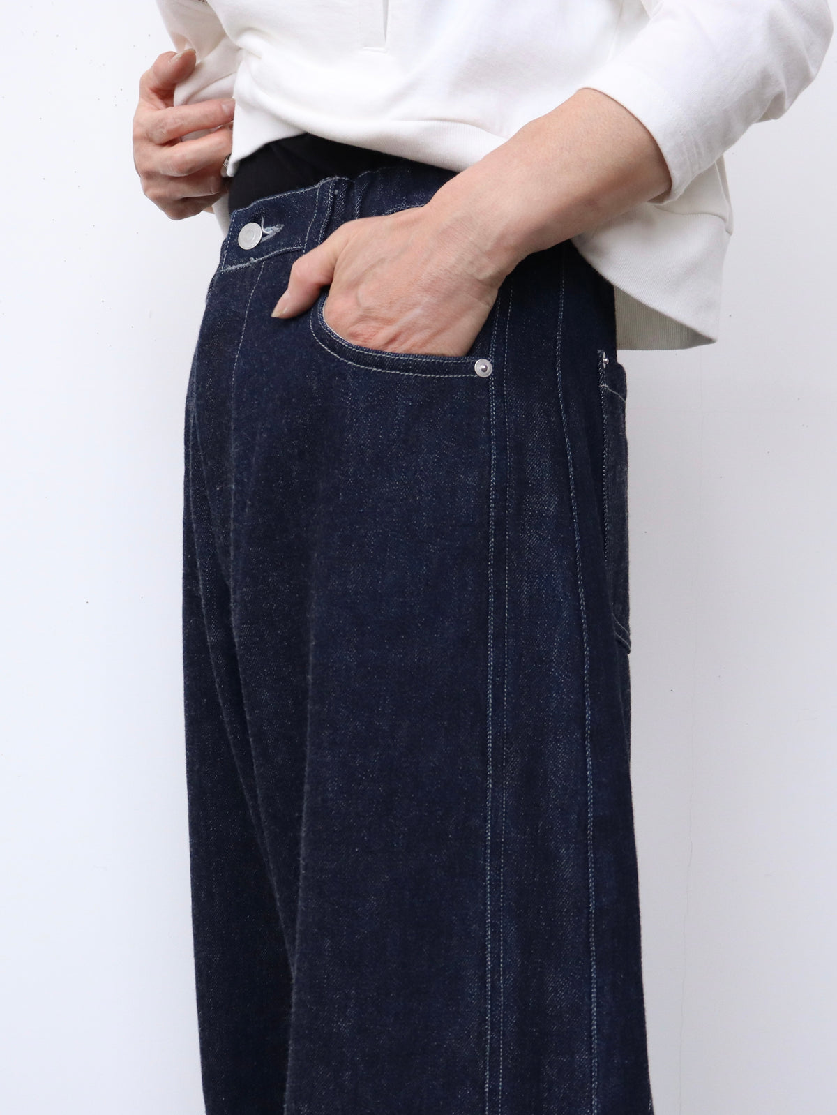【NEW】綿デニム コクーンワイドパンツ
