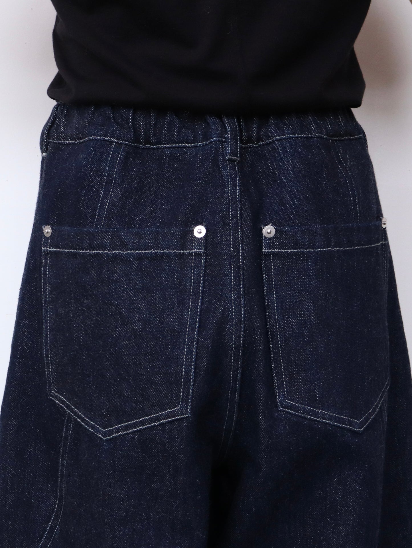 【NEW】綿デニム コクーンワイドパンツ