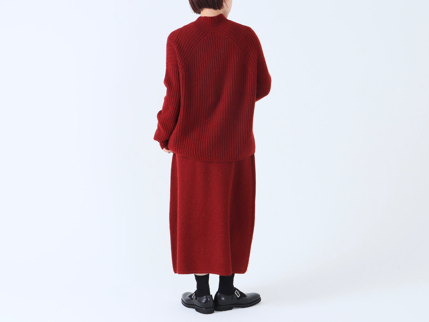 【NEW】ベビーキャメル リブハイネックセーター